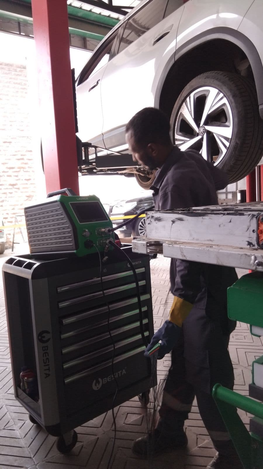 Module lifted out for bench service